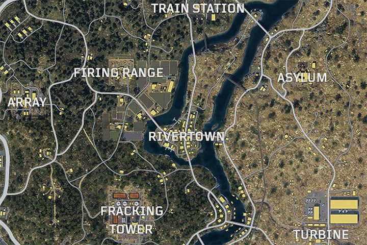 Blackout : La carte détaillée du Battle Royale de COD BO4